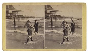 (STEREO VIEWS) Group of 265 views of New York City, including bustling street scenes and harbor views, as well as Central Park, Coney I